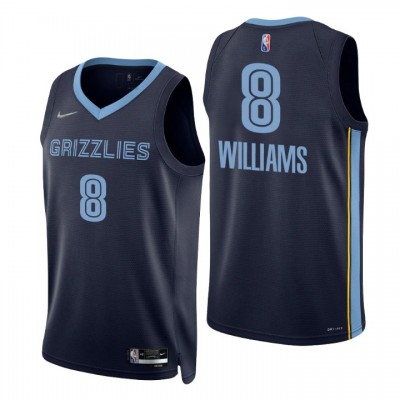 Nike Memphis Grizzlies #8 Ziaire Williams Navy Men's 2021-22 NBA 75th Anniversary Diamond Swingman Jersey - Icon Edition Men's